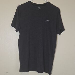 Hollister Men's Short Sleeve Crewneck Tee in Dark Charcoal